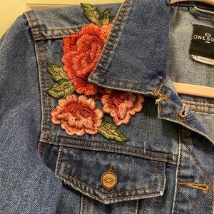 Jean Jacket w/ Rose Decals